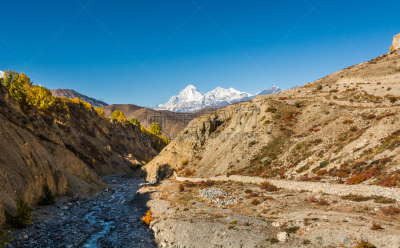 山,山谷,干热气候,自然,水平画幅,雪,无人,喜马拉雅山脉,户外,冰