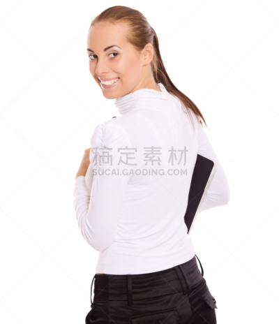 女商人,后背,垂直画幅,文档,经理,仅成年人,现代,青年人,行政人员,信心