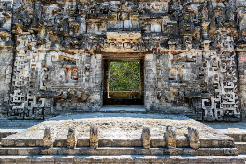 墨西哥,建筑,宏伟,坎佩切湾,著名景点,废墟,户外,雨林,金字塔,古代文明