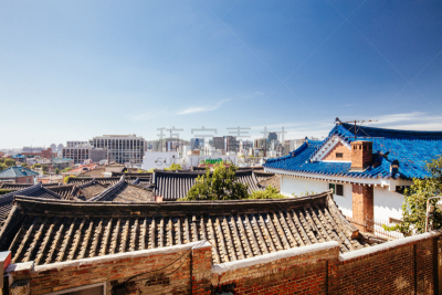 韩国,北村韩屋村,传统,巷,著名景点,屋顶,朝鲜半岛,背景,户外,旅行者