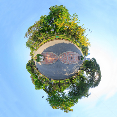 公园,圆形,全景,小星球的格式,360度景观,户外椅,春夏系列,倾斜视角,美,夏天