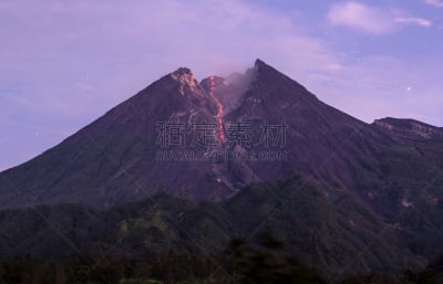 印度尼西亚,墨拉皮火山,日惹特区,世界遗产,中爪哇省,户外,婆罗浮屠佛塔遗址,火山,火山口,夜晚