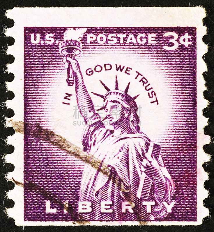 自由女神像,美国,邮票,垂直画幅,旅游目的地,无人,符号,古典式,纽约州,纽约