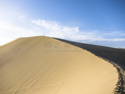 沙丘,敦煌,甘肃省,天空,水平画幅,山,沙子,户外,干的