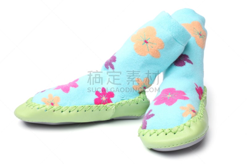 童年,一对,婴儿期,婴儿鞋,新的,水平画幅,纺织品,袜子,无人,皮革