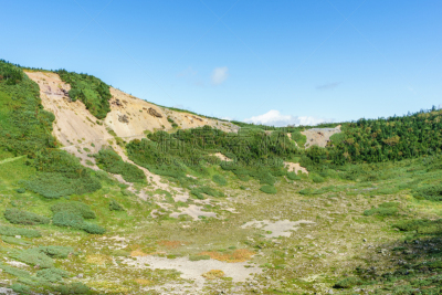 山,草津,火山口,草津山,群马县,火山喷口,木板路,天空,美,休闲活动