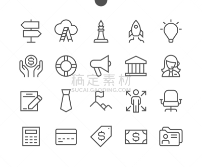 矢量,细的,商务,成一排,符号,井,极简构图,完美,机敏,爱抚