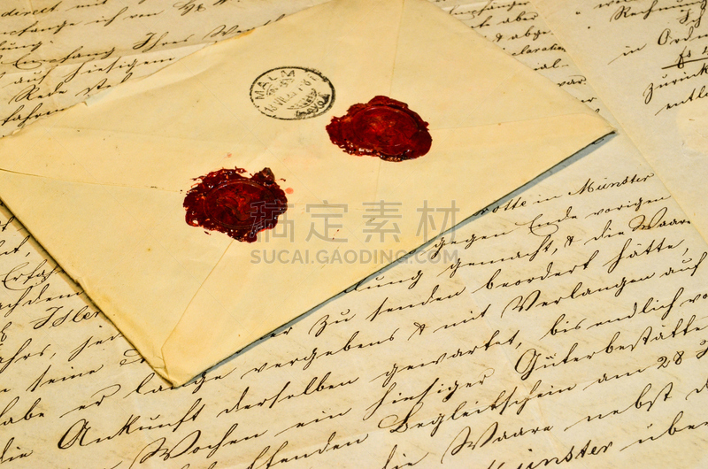 古典式,信封,信函,古董,水平画幅,纹理效果,无人,古老的,墨水,过去