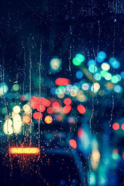 照明设备,窗户,雨滴,路,背景虚化,加尔各答,霓虹色,垂直画幅,水,暴风雨