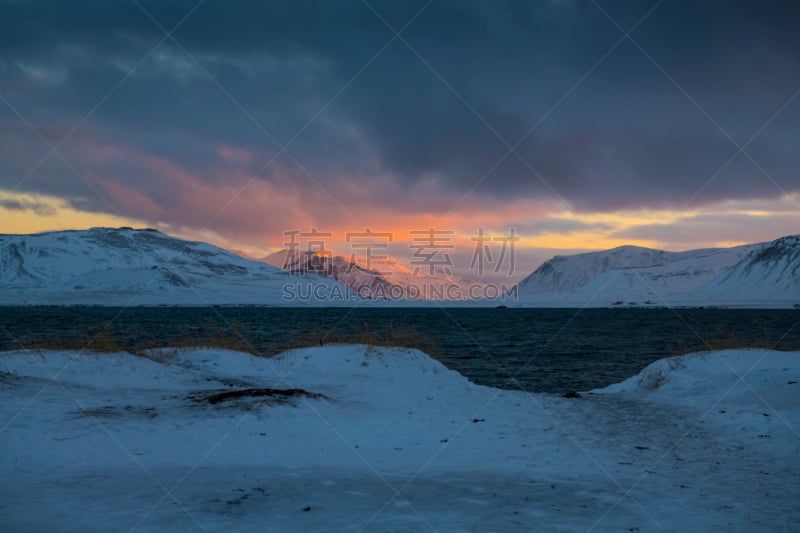 冬天,冰岛国,桨叉架船,风景,欧洲,秘密,人,环境,图像,雪