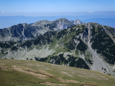 山,保加利亚,全景,海上航道,看风景,水,休闲活动,水平画幅,云,皮林山脉