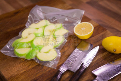 水果,炊具刀,可密封的,水平画幅,密封的,塑料袋,生食,膳食,熟食店,塑胶