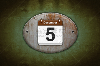 十二月,木制,古老的,日历,数字5,第5天,月,水平画幅,无人,历日