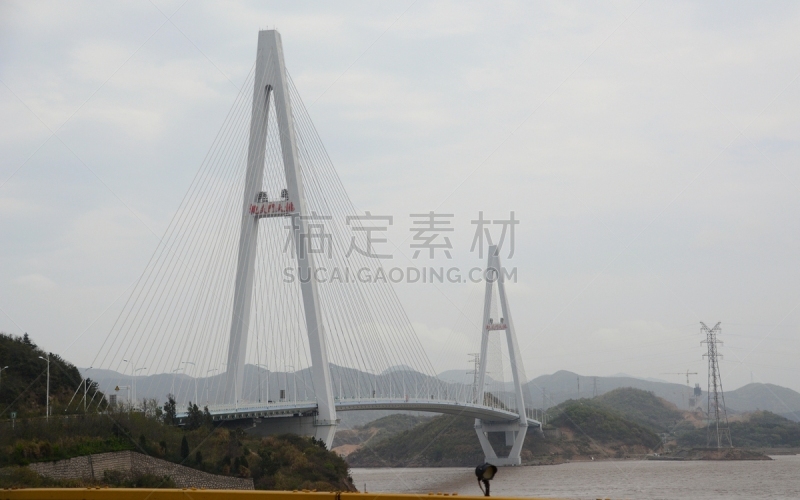 Panoramic view of Taoyaomen Bridge, Ningbo−Zhoushan Expressway, Zhejiang, China