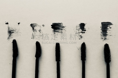 多样,睫毛膏,白色背景,画笔,分离着色,粉饼,华贵,粉底,腮红,化妆刷