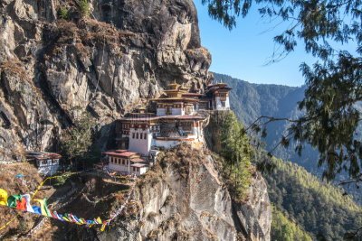 不丹,塔桑修道院,寺庙,著名景点,虎,贞德,修道院,水平画幅,景观设计,无人