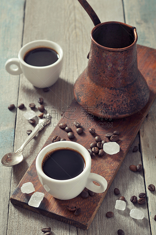 咖啡,杯,土耳其式咖啡壶,土耳其清咖啡,咖啡壶,垂直画幅,烤咖啡豆,褐色,无人,古老的