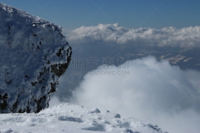 岩石,思诺山,水平画幅,冬天,无人,云,风景,户外,摄影