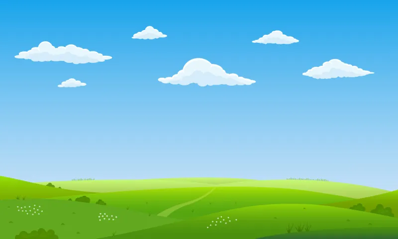 云 草 农场 背景 夏天 绘画插图 天空 草地 风景 地平线图片素材下载 稿定素材