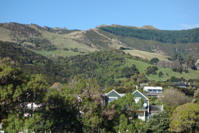 akaroa,都市风景,城镇,风景,图像,海洋,大洋洲,著名景点,新西兰,无人