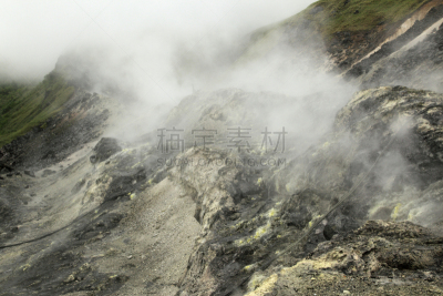 火山,羽毛,草津,水平画幅,无人,日本,烟,草津山,户外,关东地区