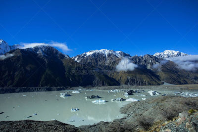 湖,塔斯曼谷,普卡基湖,库克山,新西兰南岛,陡峭,消失点,水,天空,褐色