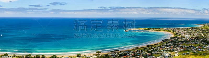 澳大利亚,阿波罗小镇,太平洋海岸,斑点,旅途,云,维多利亚州,公路,草,植物