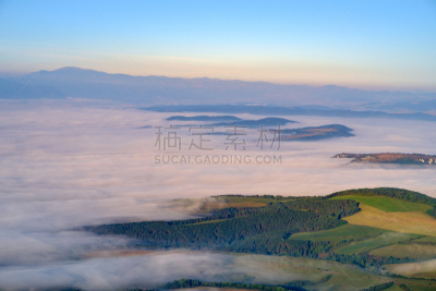 山,雾,草地,地形,自然美,云,风景,皮斯基赫拉德,天空,水平画幅