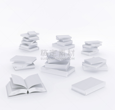 三维图形,白色,空白的,关闭的,开着的,绘画插图,书,分离着色,羽绒被,布置