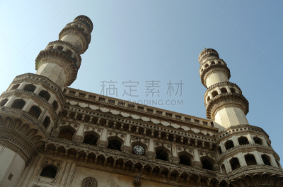 清真寺,海得拉巴,烧焦塔,纪念碑,水平画幅,建筑,无人,建筑结构,印度,亚洲