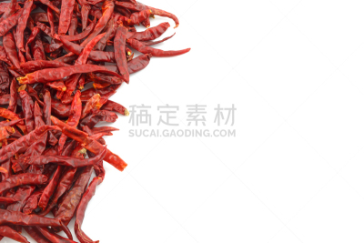 红辣椒,干燥食品,白色背景,分离着色,椒类食物,辣椒,商业厨房,清新,烹调