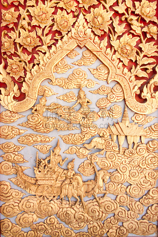 艺术,木制,门,雕刻物,垂直画幅,无人,古老的,复杂,特写,泰国