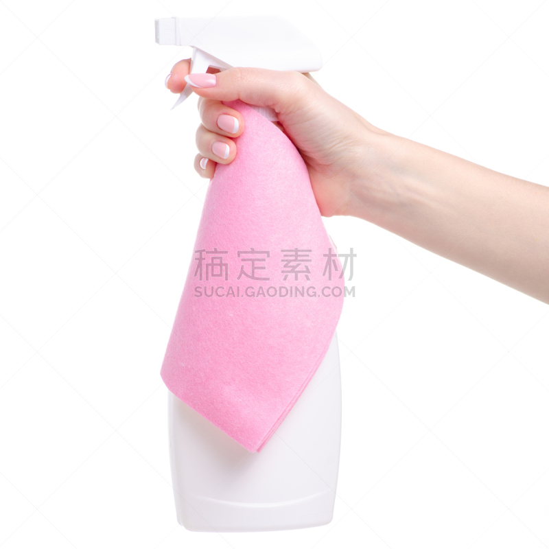 白色,手,抹布,拿着,清洁器材,白色背景,喷雾瓶,乌克兰,清洗剂,图像