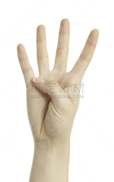 手,女人,食指,手指,四个物体,数字4,手势语,特写,伸出四个手指,动物手指