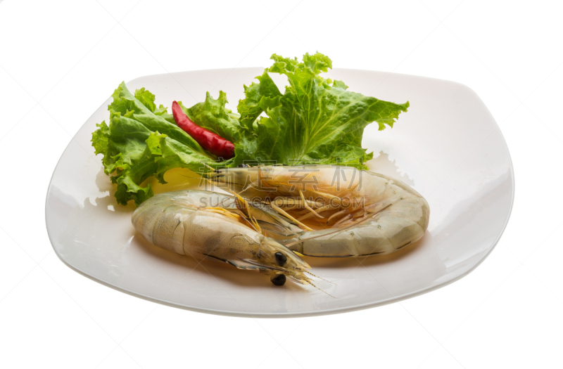 精制虎虾,餐具,水平画幅,生食,膳食,海产,小吃,特写,海洋,盘子