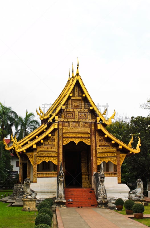 寺庙,帕辛寺,清迈省,泰国,垂直画幅,灵性,建筑,无人,户外,僧院