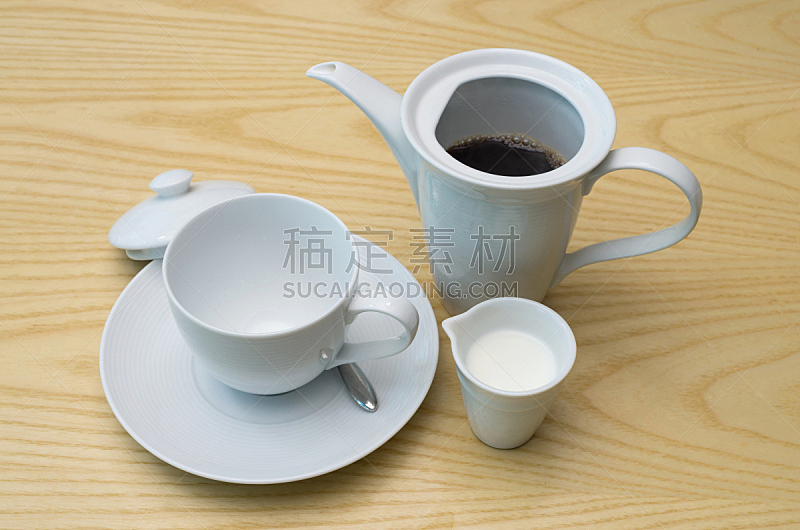 水壶,杯,咖啡,牛奶,饮料,热,清新,咖啡杯,茶碟,浓咖啡