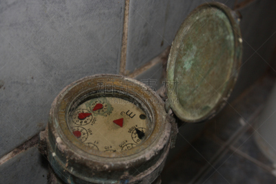 过时的,水表,计程表,水,水平画幅,能源,计量器,黄铜,居住区,量表