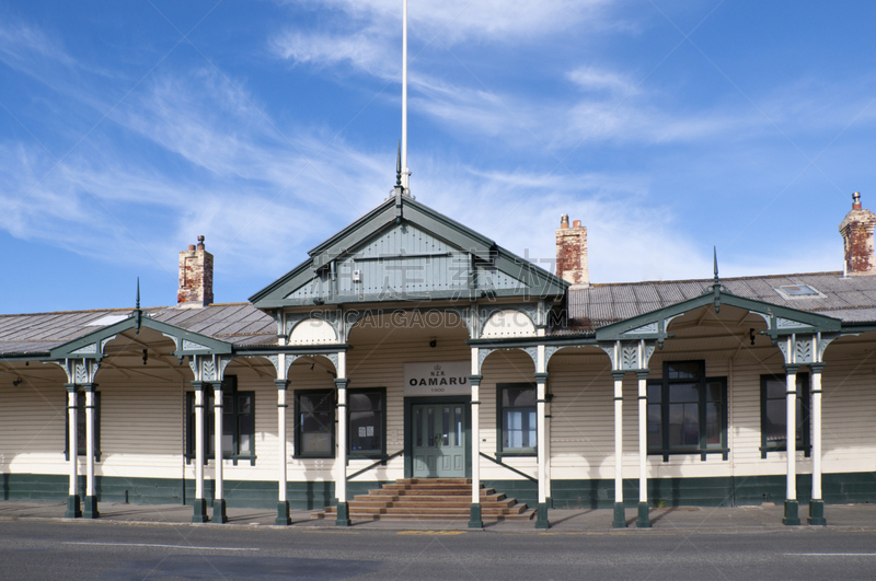 oamaru,火车站,水平画幅,建筑,无人,优美,古典式,建筑结构,新西兰,火车站站台