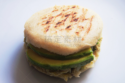委内瑞拉,特写,格子烤肉,背景分离,食品,面粉,玉米,影棚拍摄,奶酪,南方食品
