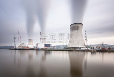 核电站,长时间曝光,天空,水平画幅,云,能源,无人,环境损害,巨大的,核反应堆