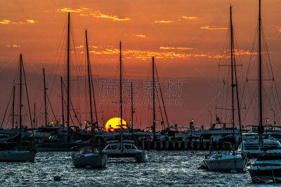 乌拉圭,punta del este,太阳,电子显微图,豪华游艇,游艇,风景,黄昏,图像,海洋