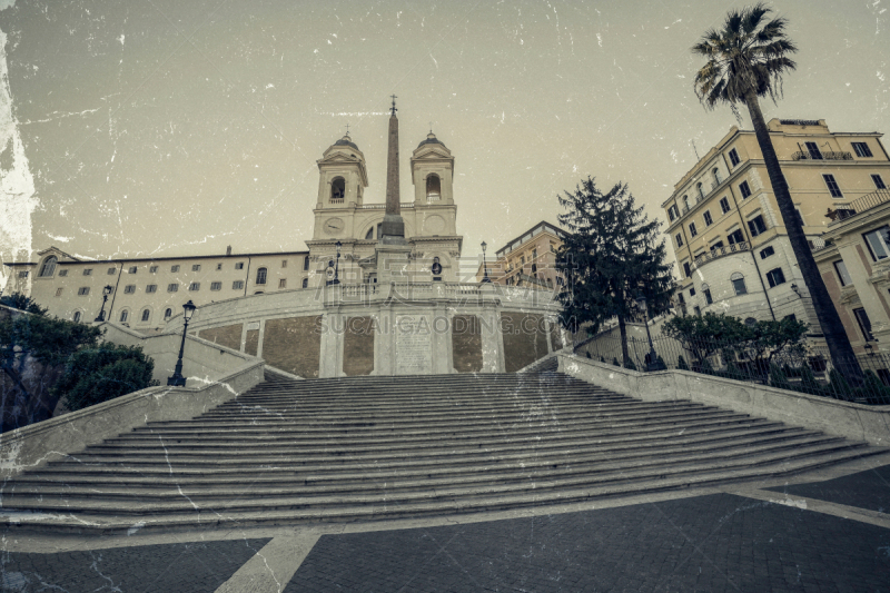 西班牙阶梯,piazza di spagna,罗马,古老的,意大利,时尚,圣三山教堂,方尖石塔,文艺复兴,纪念碑