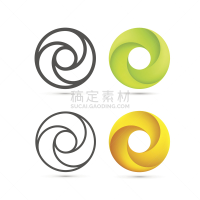 圆形,模板,抽象,欧洲鼠李木,亨利袢,三个人,循环元素,四元素,漩涡形,形状