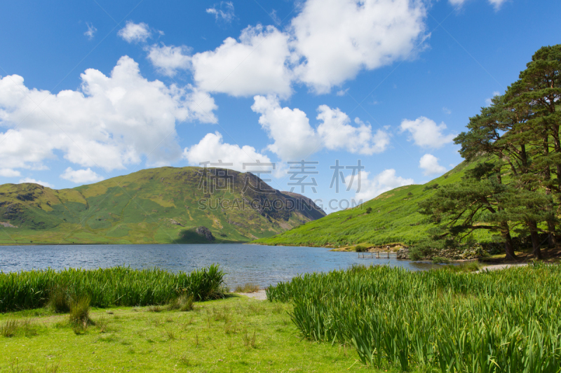 英格兰湖区,坎布里亚,英格兰,英国,西北省,,洛斯湖,科鲁摩克湖,水平画幅,山