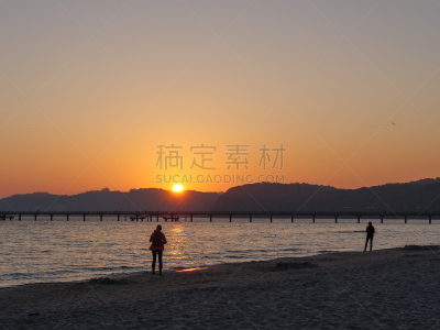 波罗的海,宾茨,海滩,图像,无人,散步道,岩石,户外,德国,水平画幅