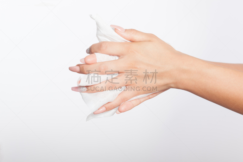 湿,手,四肢,水平画幅,指甲,干净,特写,部分,青年人,白色