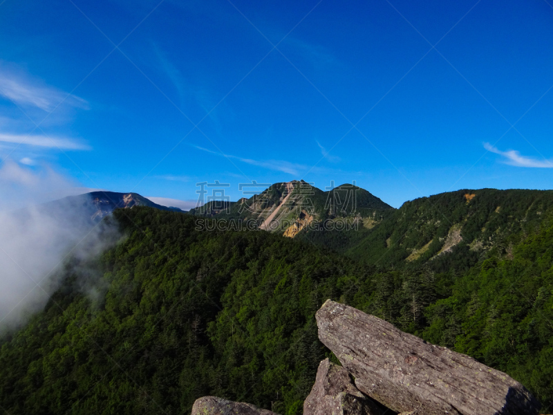 日光,山,云,枝繁叶茂,自然美,休眠火山,岩石,夏天,户外,天空