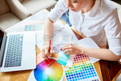 现代,绘画插图,业主,裁缝,仅成年人,工业,专业人员,设计师,商务,女人
