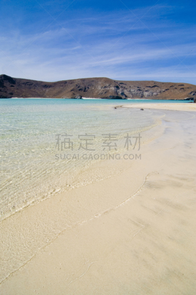 墨西哥,拉巴斯,垂直画幅,水,天空,美,沙子,无人,夏天,干净